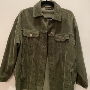 Corduroy green oversized jacket